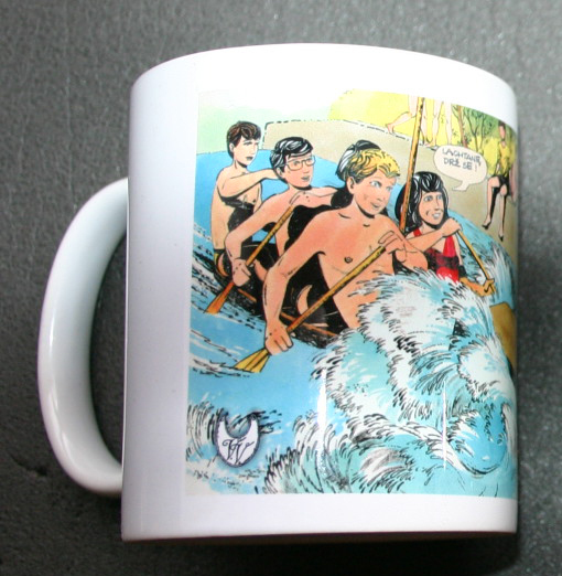 HRNÍČEK S POTISKEM "MODRÁ PĚTKA"  325 ML 